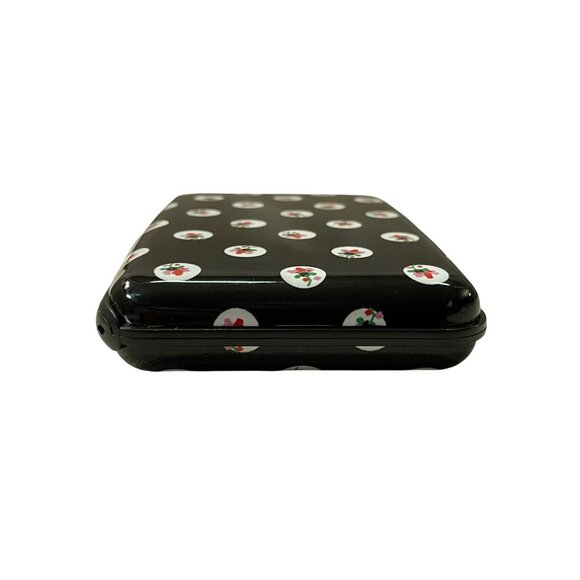 Isaac Mizrahi New York RFID Card Holder Used Black Floral - Picture 6 of 14